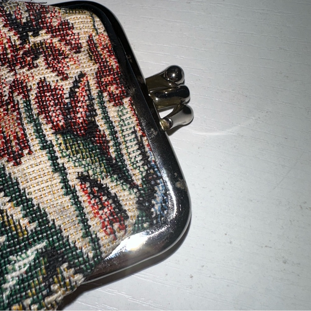 Vtg Double Pocket Floral Tapestry Glasses Case - Picture 5 of 6
